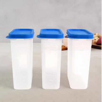 Food Storage Container Set 3-Piece Airtight, Leak-Proof Kitchen Containers for Freshness