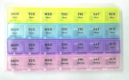 Pill Organizer (4 pcs): Compact, Travel-Friendly Set for Easy Access to Your Daily Pills and Supplements